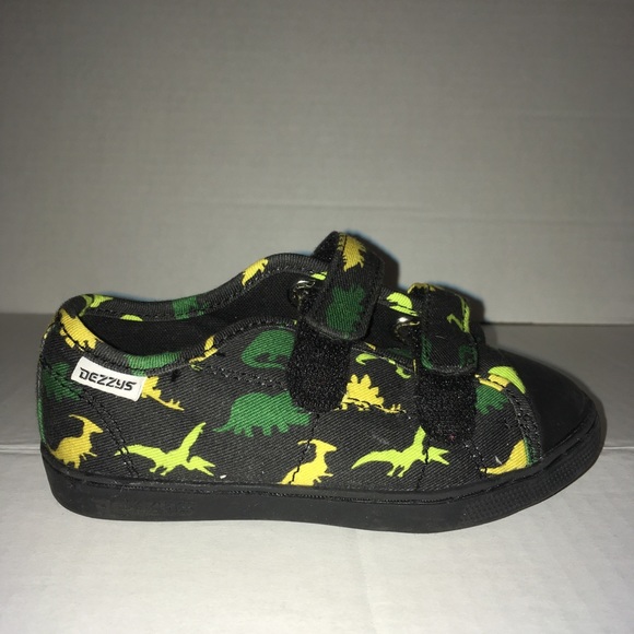 Dezzys Dinosaur Print Velcro Sneaker Size 8